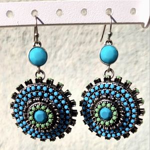 Jessica Simpson turquoise earrings.